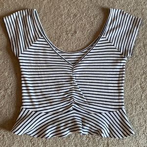 American Eagle striped short sleeve top